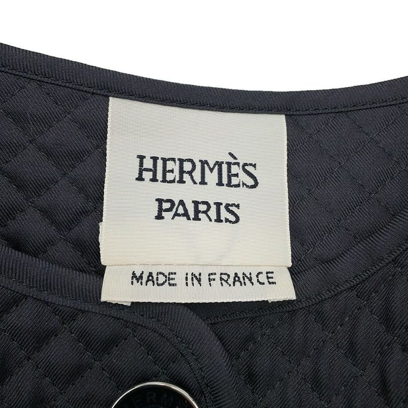 エルメス ジャケット Do Re Boucles ド・レ・ブックル キルティング ノーカラージャケット レディースサイズ38 HERMES アウター