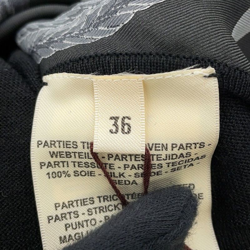 エルメス カーディガン Palefroi Remix パルフロワ・リミックス ツイルレーヌ レディースサイズ36 HERMES 黒