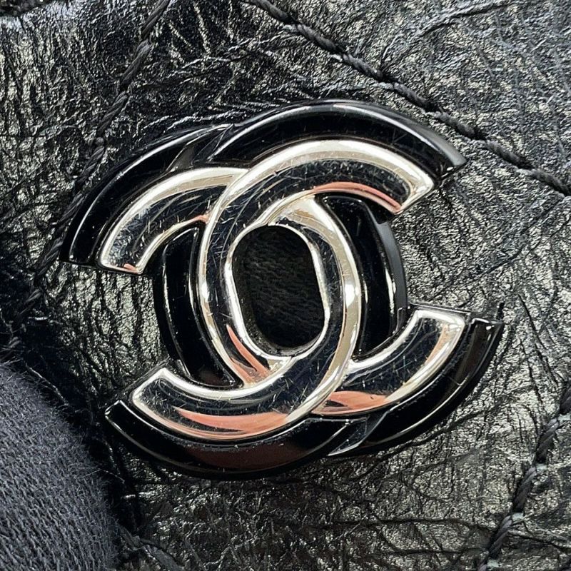 シャネル ショルダーバッグ バケット ココマーク マトラッセ CHANEL 黒