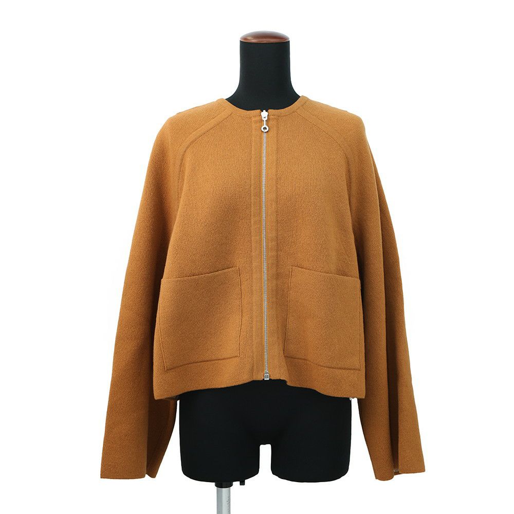 エルメス ジャケット HenBiais Hアンビエ リバーシブルニット ノーカラージャケット レディースサイズ34 HERMES アウター