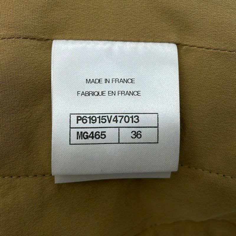 シャネル セットアップ ノーカラージャケット サイズ36 スカート サイズ38 ツイード グリポアボタン P61915V47013 黒