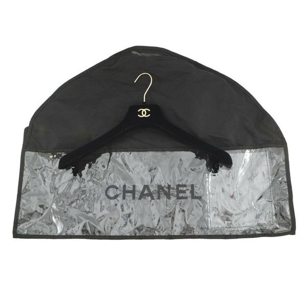 シャネル セットアップ ノーカラージャケット サイズ36 スカート サイズ38 ツイード グリポアボタン P61915V47013 黒