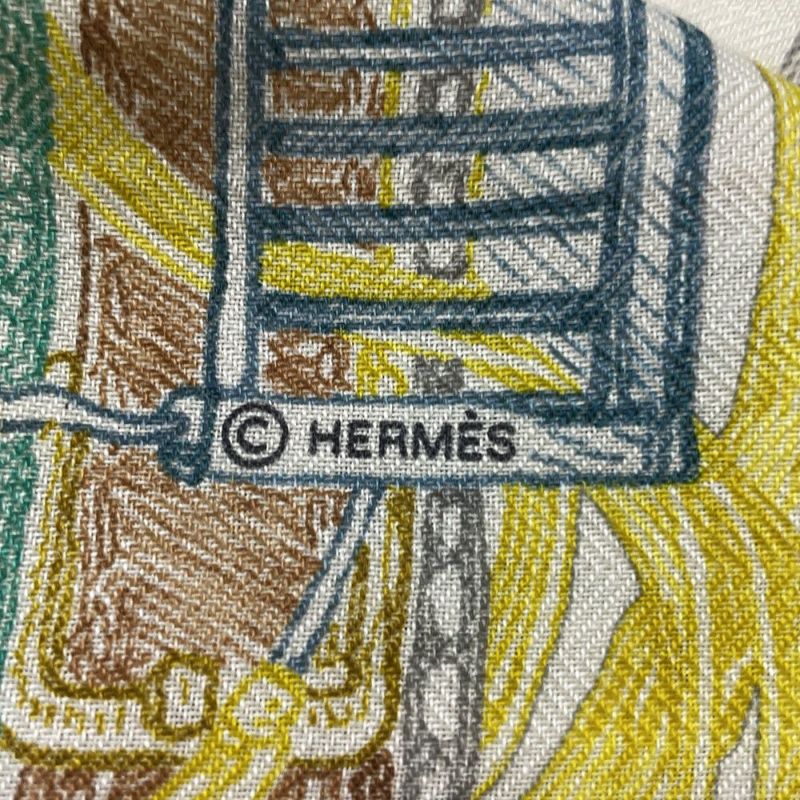 エルメス ストール カレ140 カレジェアン エルメスの世界 LE MONDE D'HERMES カシミヤ シルク 2025秋冬