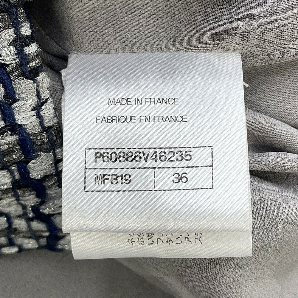 シャネル ジャケット ノーカラー ツイード ココマーク レディースサイズ36 P60886 CHANEL アウター セール品