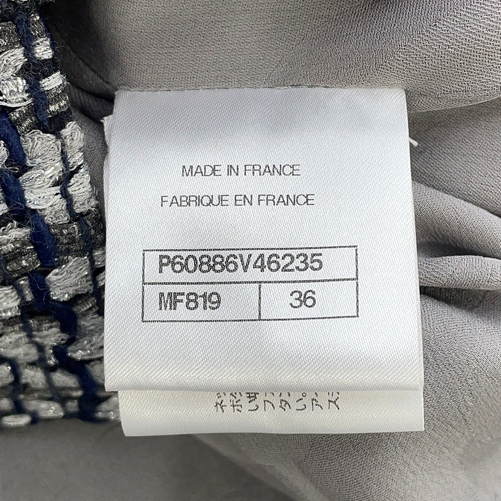 シャネル ジャケット ノーカラー ツイード ココマーク レディースサイズ36 P60886 CHANEL アウター セール品