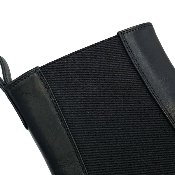 シャネル ショートブーツ サイドゴア レザー パテント レディースサイズ38C G38218 CHANEL 靴 黒