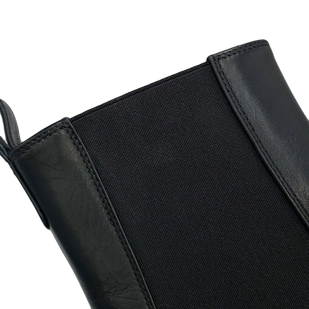 シャネル ショートブーツ サイドゴア レザー パテント レディースサイズ38C G38218 CHANEL 靴 黒