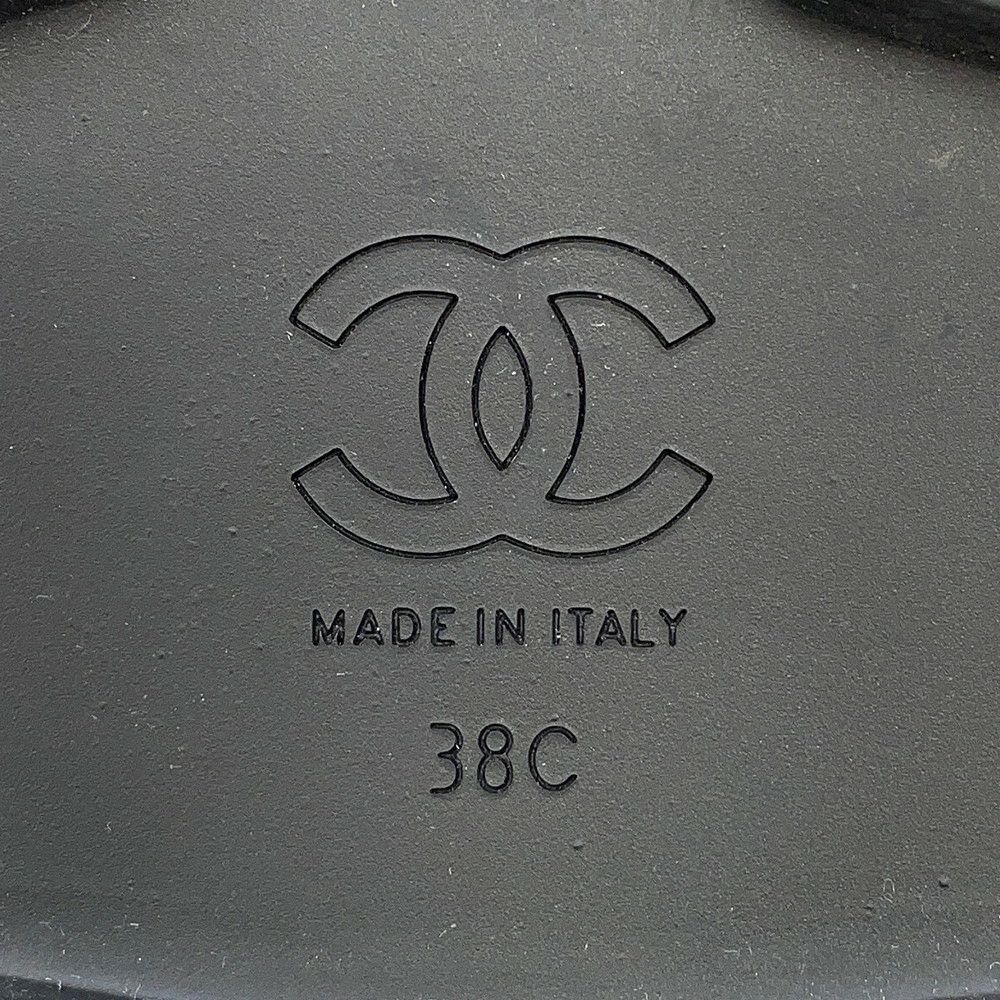 シャネル ショートブーツ サイドゴア レザー パテント レディースサイズ38C G38218 CHANEL 靴 黒