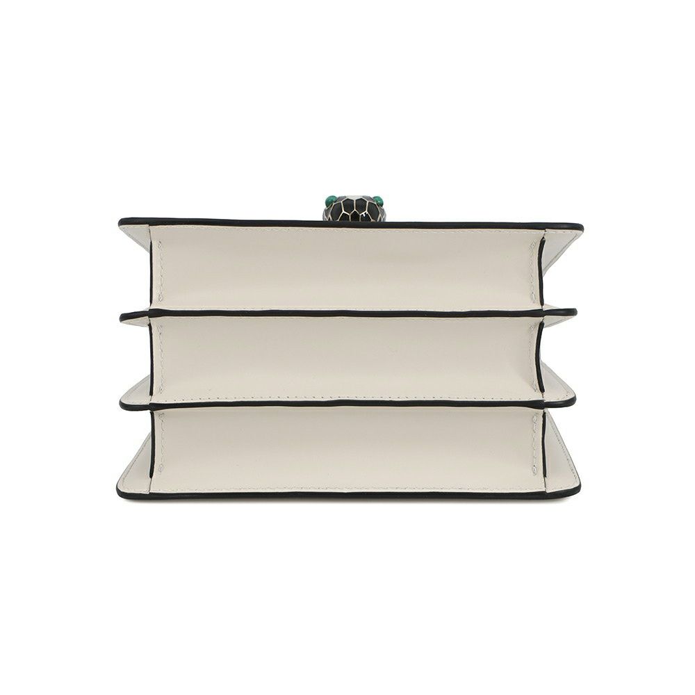 ブルガリ ハンドバッグ セルペンティ フォーエバー トップハンドル S カーフレザー 29072 BVLGARI 2way 白