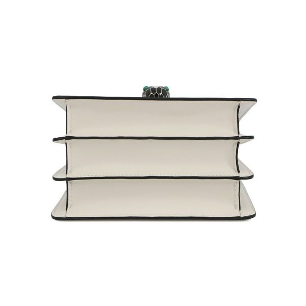 ブルガリ ハンドバッグ セルペンティ フォーエバー トップハンドル S カーフレザー 29072 BVLGARI 2way 白