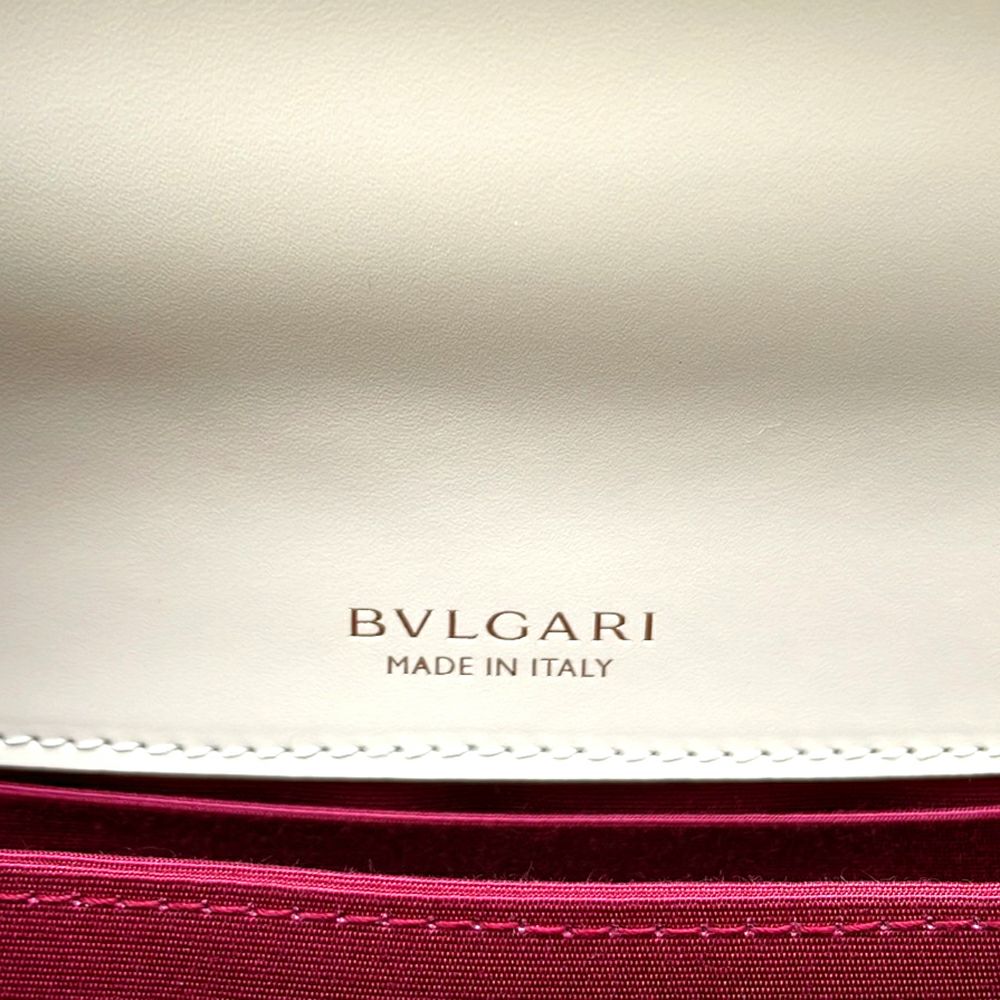 ブルガリ ハンドバッグ セルペンティ フォーエバー トップハンドル S カーフレザー 29072 BVLGARI 2way 白