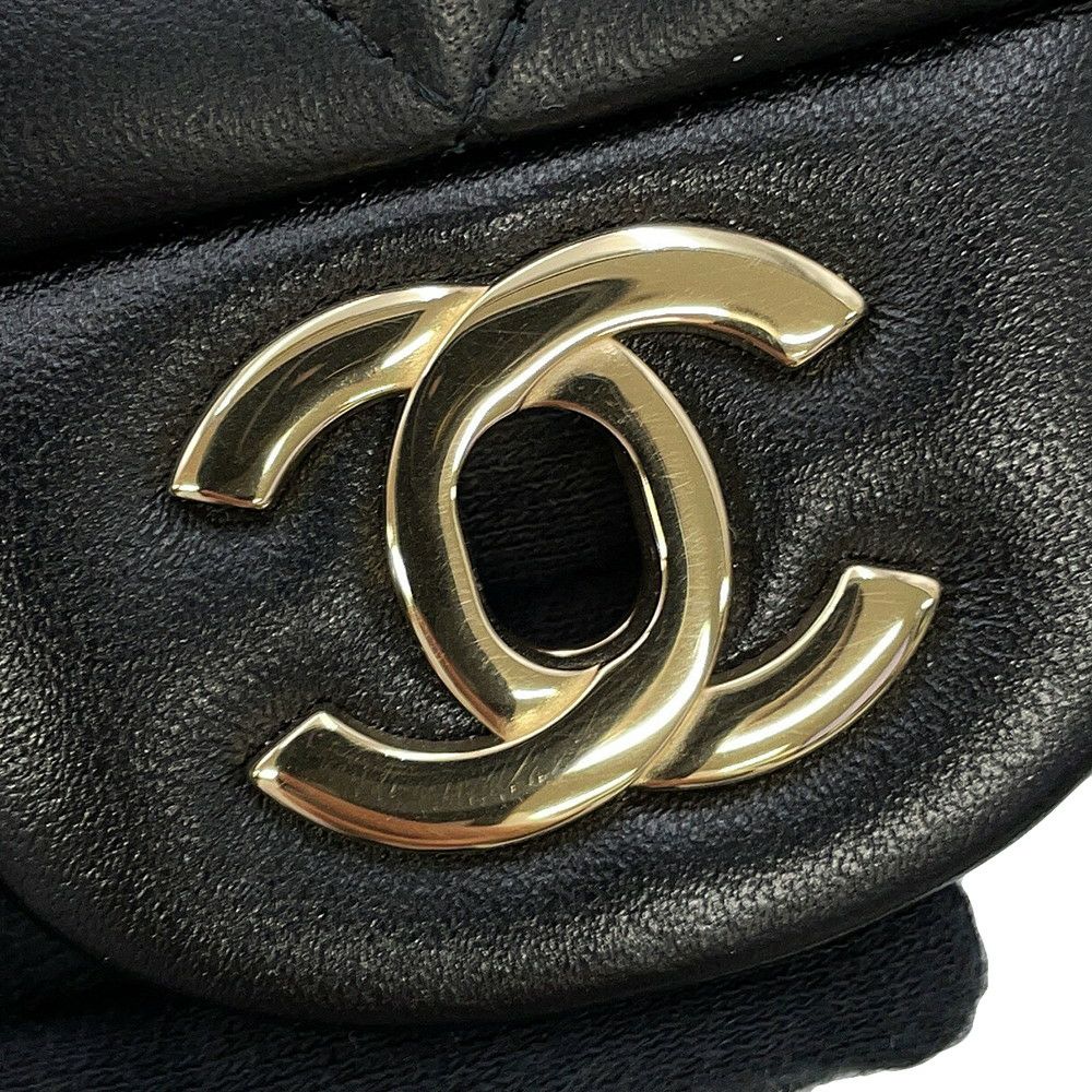 シャネル チェーンショルダーバッグ マトラッセ ココマーク ラムスキン ミニマトラッセ A35200 CHANEL 黒