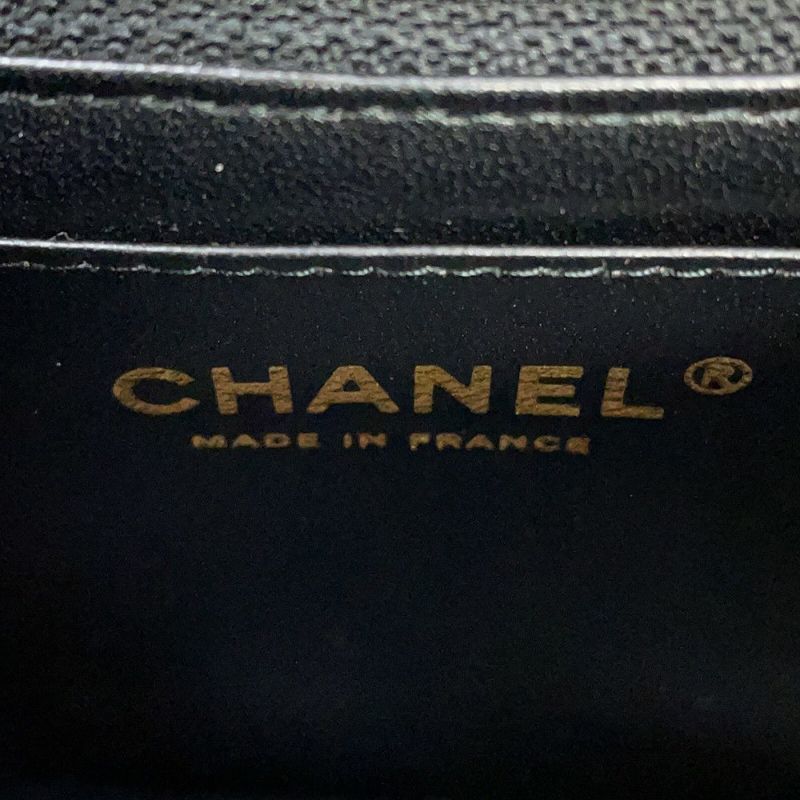 シャネル チェーンショルダーバッグ マトラッセ ココマーク ラムスキン ミニマトラッセ A35200 CHANEL 黒