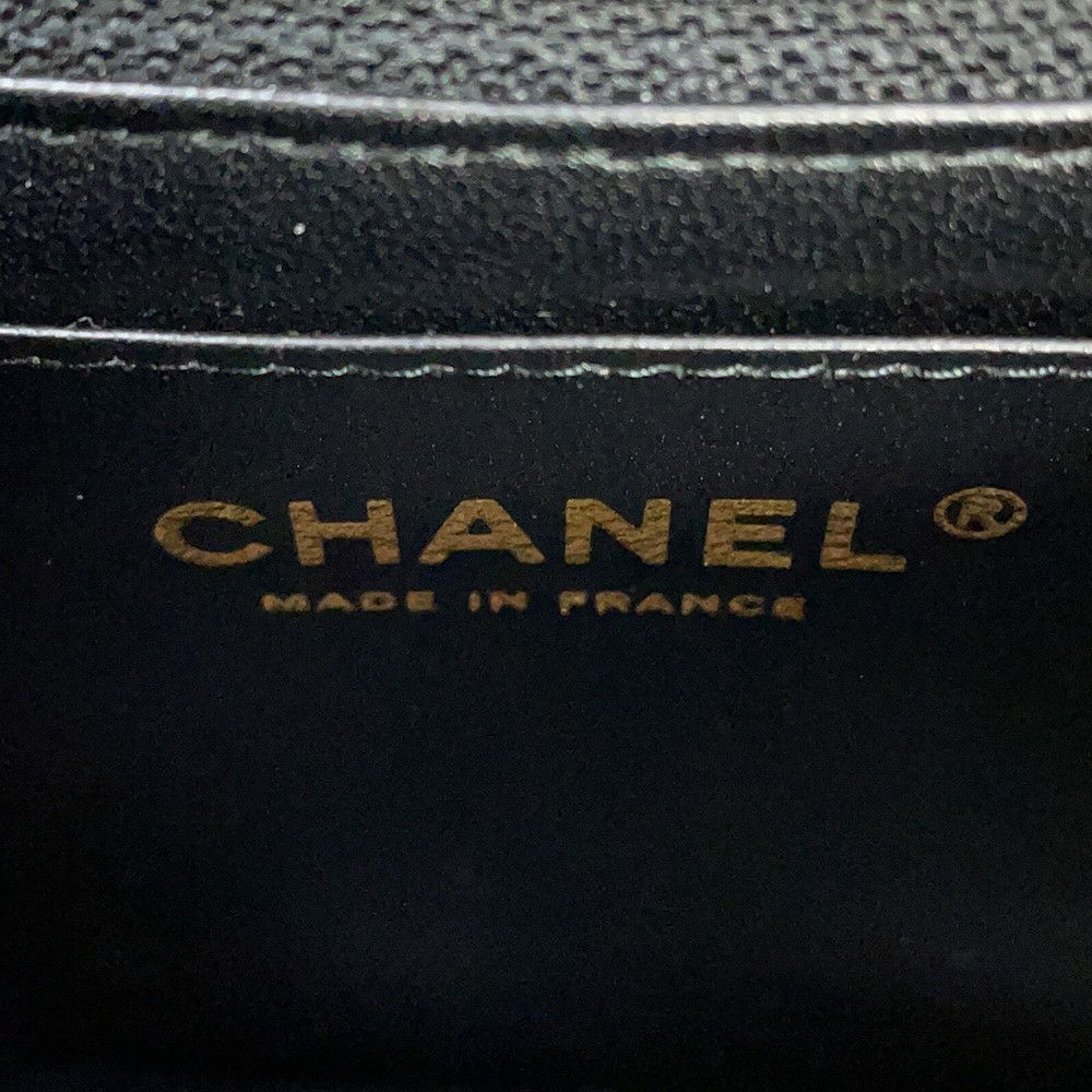 シャネル チェーンショルダーバッグ マトラッセ ココマーク ラムスキン ミニマトラッセ A35200 CHANEL 黒