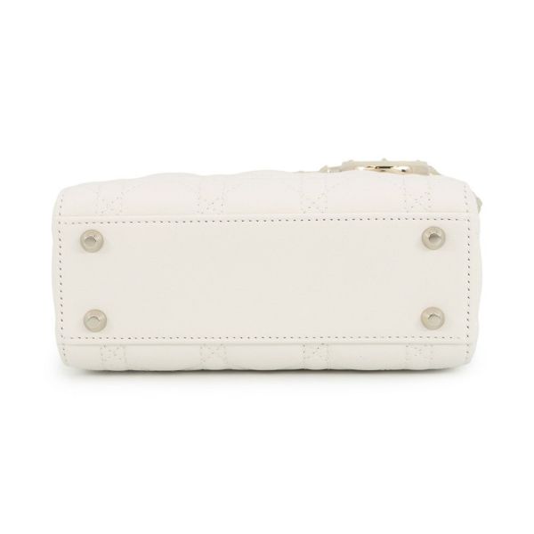 ディオール ハンドバッグ カナージュ レディディオール ミニ ラムスキン リザード M0505ONRV_M932 2way 白