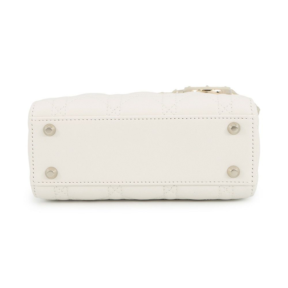 ディオール ハンドバッグ カナージュ レディディオール ミニ ラムスキン リザード M0505ONRV_M932 2way 白