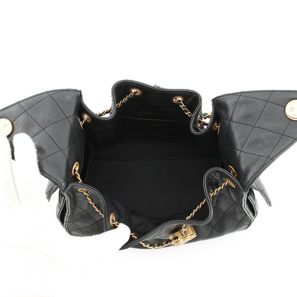 シャネル チェーンショルダーバッグ ココマーク CHANEL25 スモール キャビアスキン AS5293 CHANEL 黒