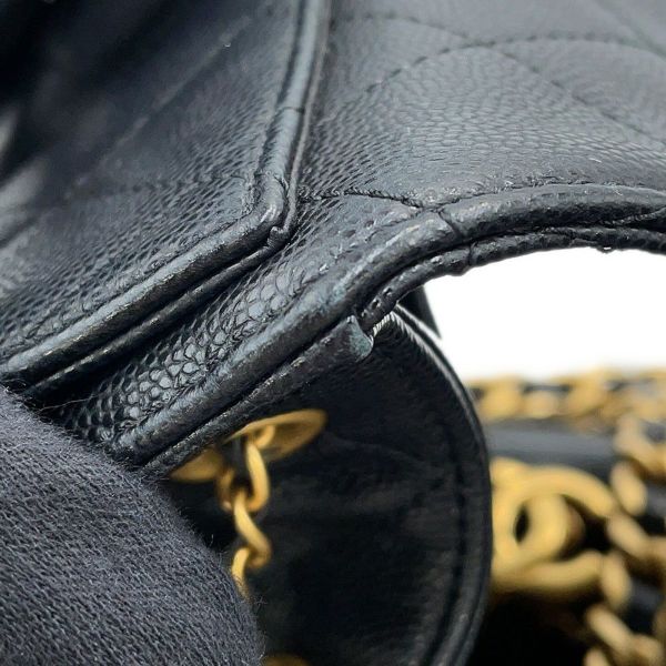 シャネル チェーンショルダーバッグ ココマーク CHANEL25 スモール キャビアスキン AS5293 CHANEL 黒