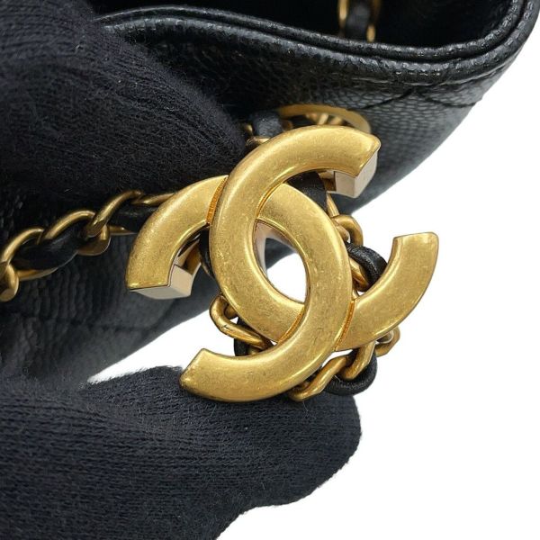 シャネル チェーンショルダーバッグ ココマーク CHANEL25 スモール キャビアスキン AS5293 CHANEL 黒