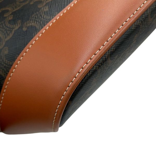 セリーヌ ショルダーバッグ トリオンフ ミディアム バケット PVC 191132 CELINE ブラウン
