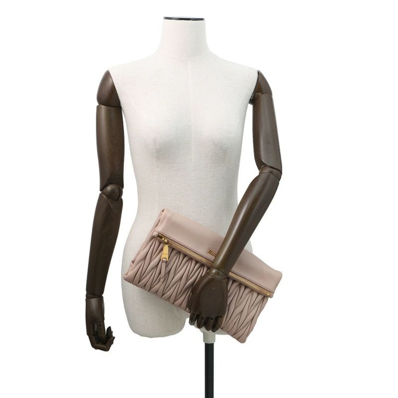 ミュウミュウ ショルダーバッグ マテラッセ クラッチ レザー RP0357 MIUMIU 2way