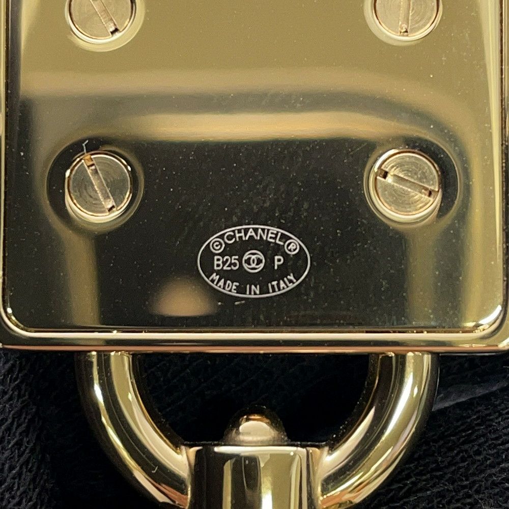 シャネル ネックストラップ ココマーク ロゴ キャンバス B 25P AAA911 CHANEL ストラップ 黒