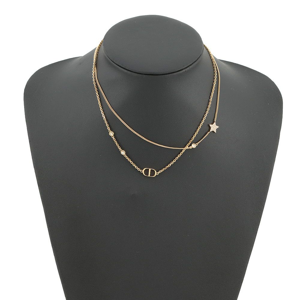 クリスチャン・ディオール ネックレス Petit CD ダブル ネックレス ラインストーン N1155PMTCY_D301 アクセサリー