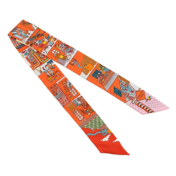 エルメス スカーフ ツイリー メゾンドカレ LA MAISON DES CARRES HERMES HERMES シルク