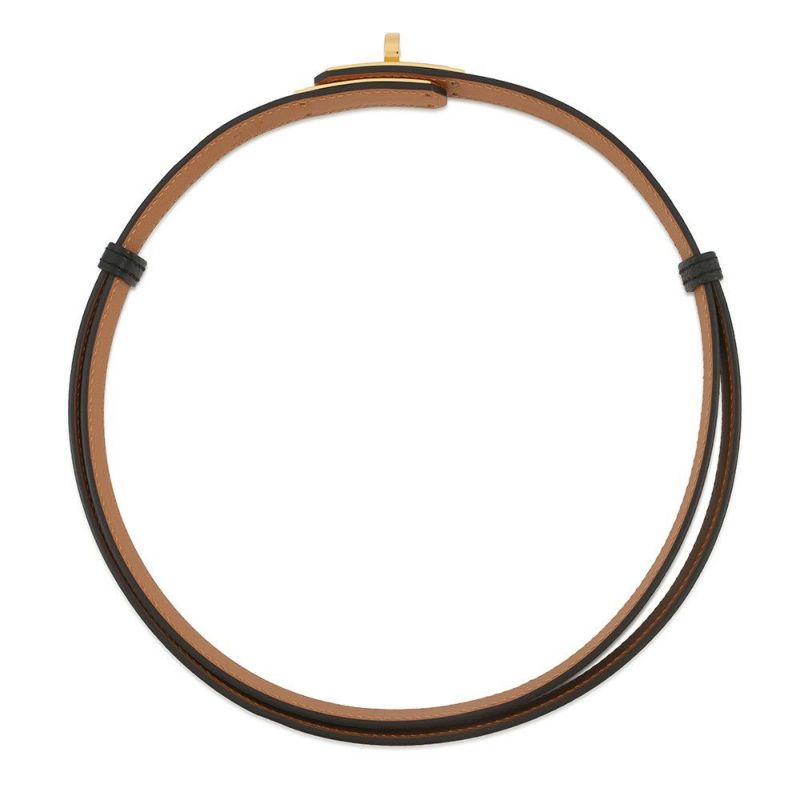 エルメス ケリーベルト ブラック/ゴールド金具 エプソン K刻印 HERMES 黒