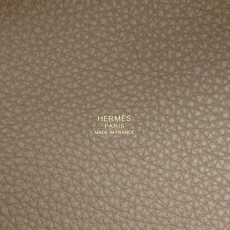 エルメス ハンドバッグ ピコタンロックMM エトゥープ/ゴールド金具 トリヨンクレマンス W刻印