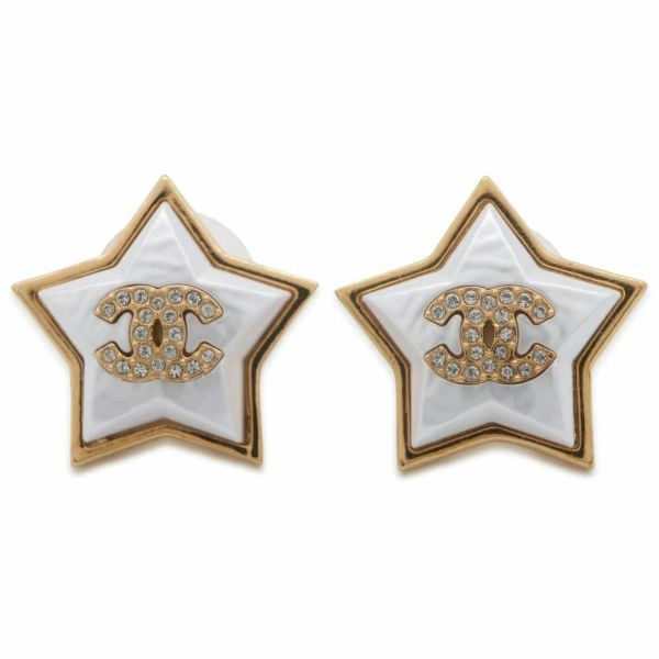 シャネル ピアス ココマーク スター ラインストーン B24 C ABC401 CHANEL アクセサリー 白 星 安心保証 |  中古・新品ブランド販売ギャラリーレア公式通販