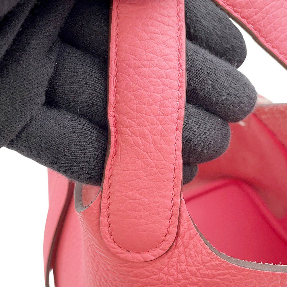 エルメス ハンドバッグ ピコタンロックPM ローズアザレ/シルバー金具 トリヨンクレマンス W刻印