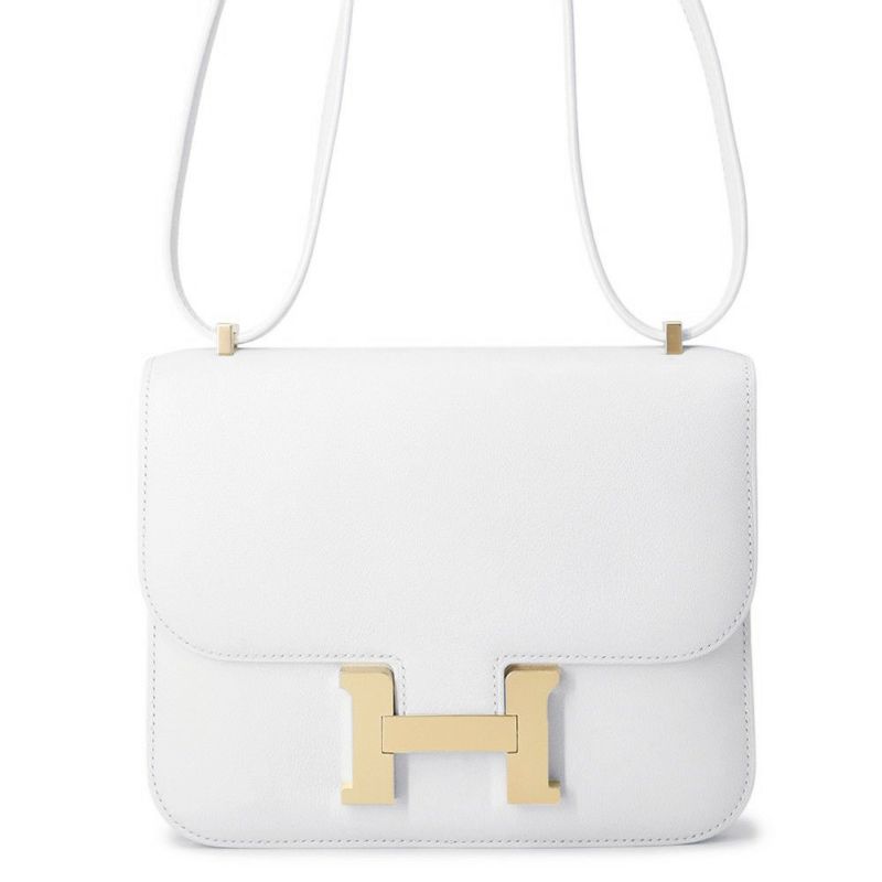 エルメス ミニ コンスタンス3 ミロワール ニューホワイト/ゴールド金具 エバーカラー B刻印 白