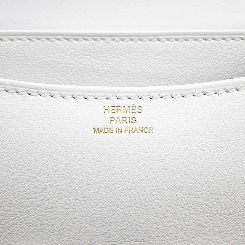 エルメス ミニ コンスタンス3 ミロワール ニューホワイト/ゴールド金具 エバーカラー B刻印 白