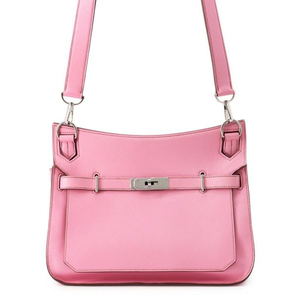 エルメス ショルダーバッグ ジプシエール28 ウノピンク/シルバー金具 スイフト □O刻印 HERMES バッグ