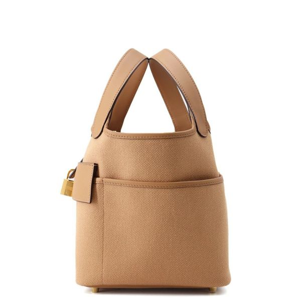 エルメス ハンドバッグ ピコタンロックPM カーゴ チャイ/ゴールド金具 トワルゴエラン/スイフト U刻印