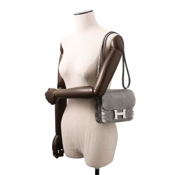 エルメス ミニ コンスタンス3 ミロワール オンブレ/シルバー金具 リザード K刻印