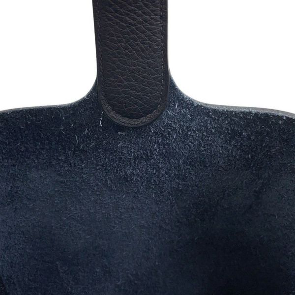 エルメス ハンドバッグ ピコタンロックMM ブルーニュイ/シルバー金具 トリヨンクレマンス Z刻印