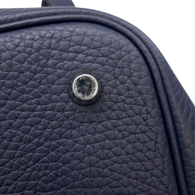 エルメス ハンドバッグ ピコタンロックMM ブルーニュイ/シルバー金具 トリヨンクレマンス Z刻印
