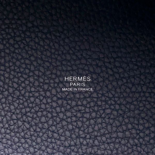エルメス ハンドバッグ ピコタンロックMM ブルーニュイ/シルバー金具 トリヨンクレマンス Z刻印