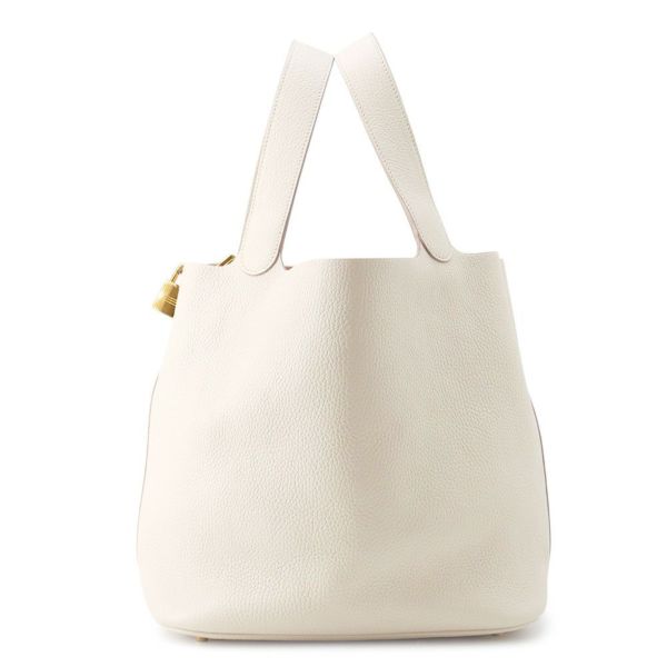 エルメス ハンドバッグ ピコタンロックGM ベトン/ゴールド金具 トリヨンクレマンス C刻印