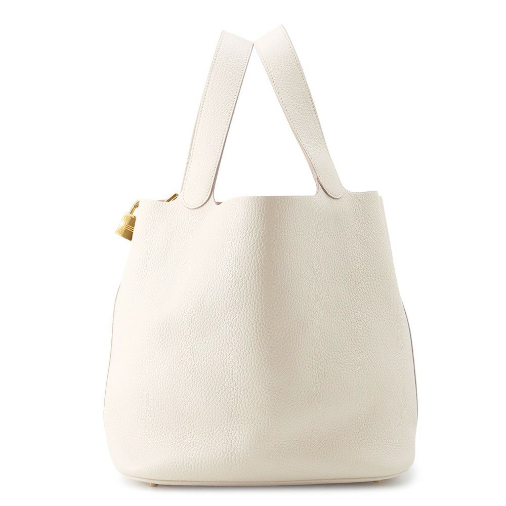 エルメス ハンドバッグ ピコタンロックGM ベトン/ゴールド金具 トリヨンクレマンス C刻印