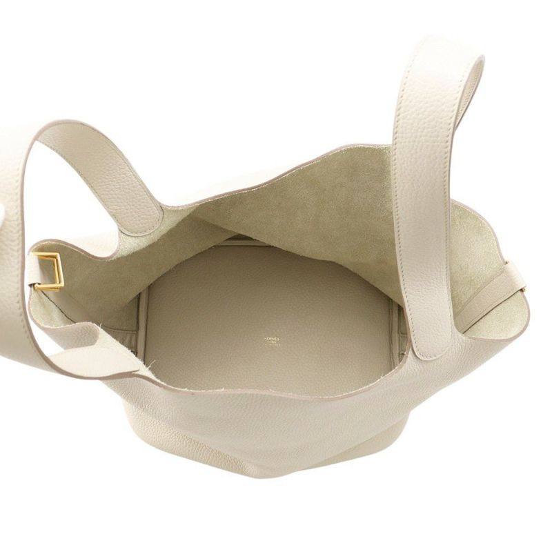 エルメス ハンドバッグ ピコタンロックGM ベトン/ゴールド金具 トリヨンクレマンス C刻印