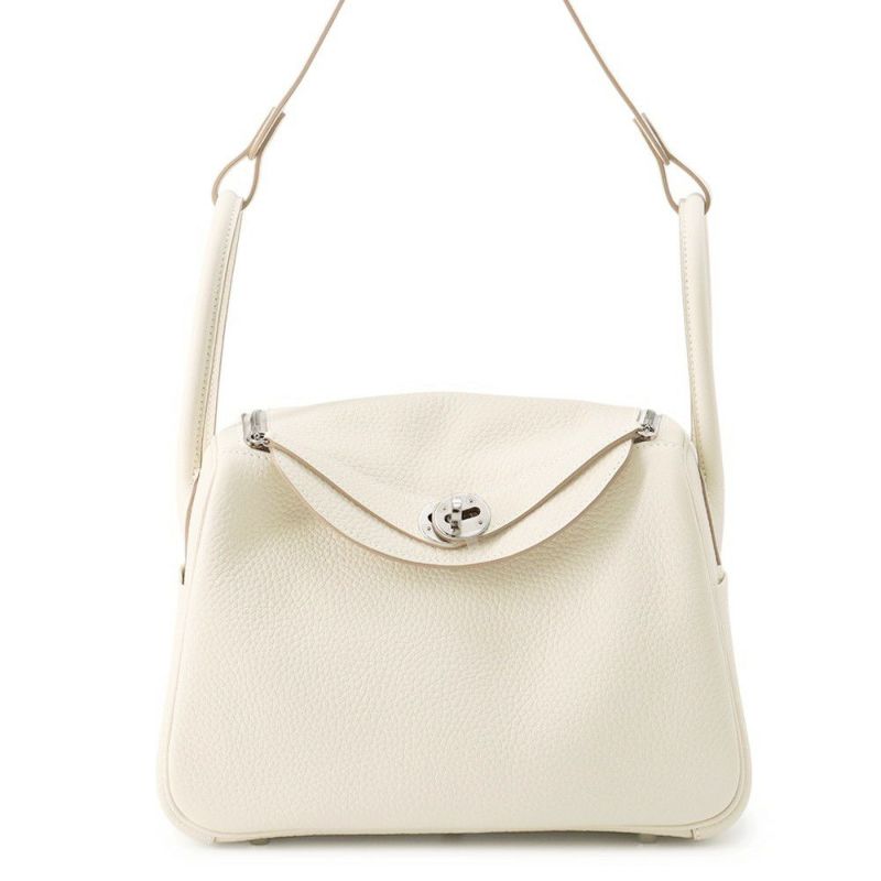 エルメス リンディ26 クレ/シルバー金具 トリヨンクレマンス K刻印 HERMES 2wayショルダー