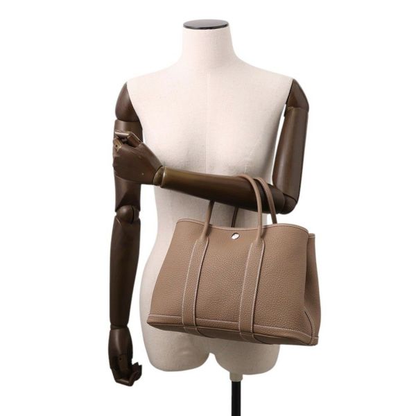 エルメス トートバッグ ガーデンパーティTPM エトゥープ/シルバー金具 ネゴンダ K刻印