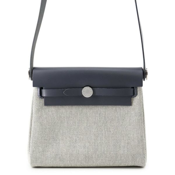 エルメス ショルダーバッグ エールバッグジップ ミニ アルドワーズ/エクリュ/シルバー金具 トワルミリタリー/ヴァッシュハンター K刻印