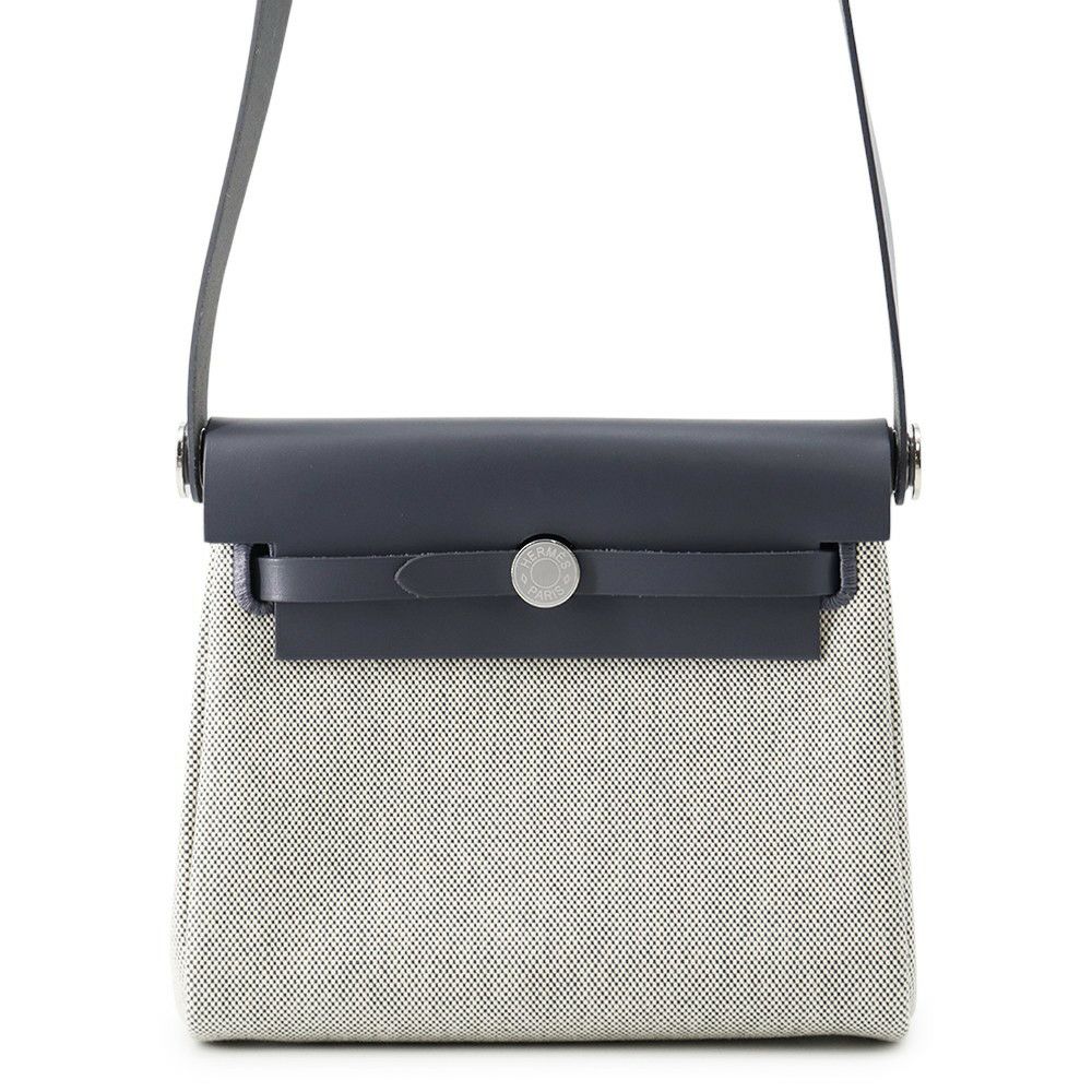 エルメス ショルダーバッグ エールバッグジップ ミニ アルドワーズ/エクリュ/シルバー金具 トワルミリタリー/ヴァッシュハンター K刻印