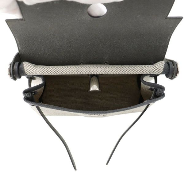 エルメス ショルダーバッグ エールバッグジップ ミニ アルドワーズ/エクリュ/シルバー金具 トワルミリタリー/ヴァッシュハンター K刻印