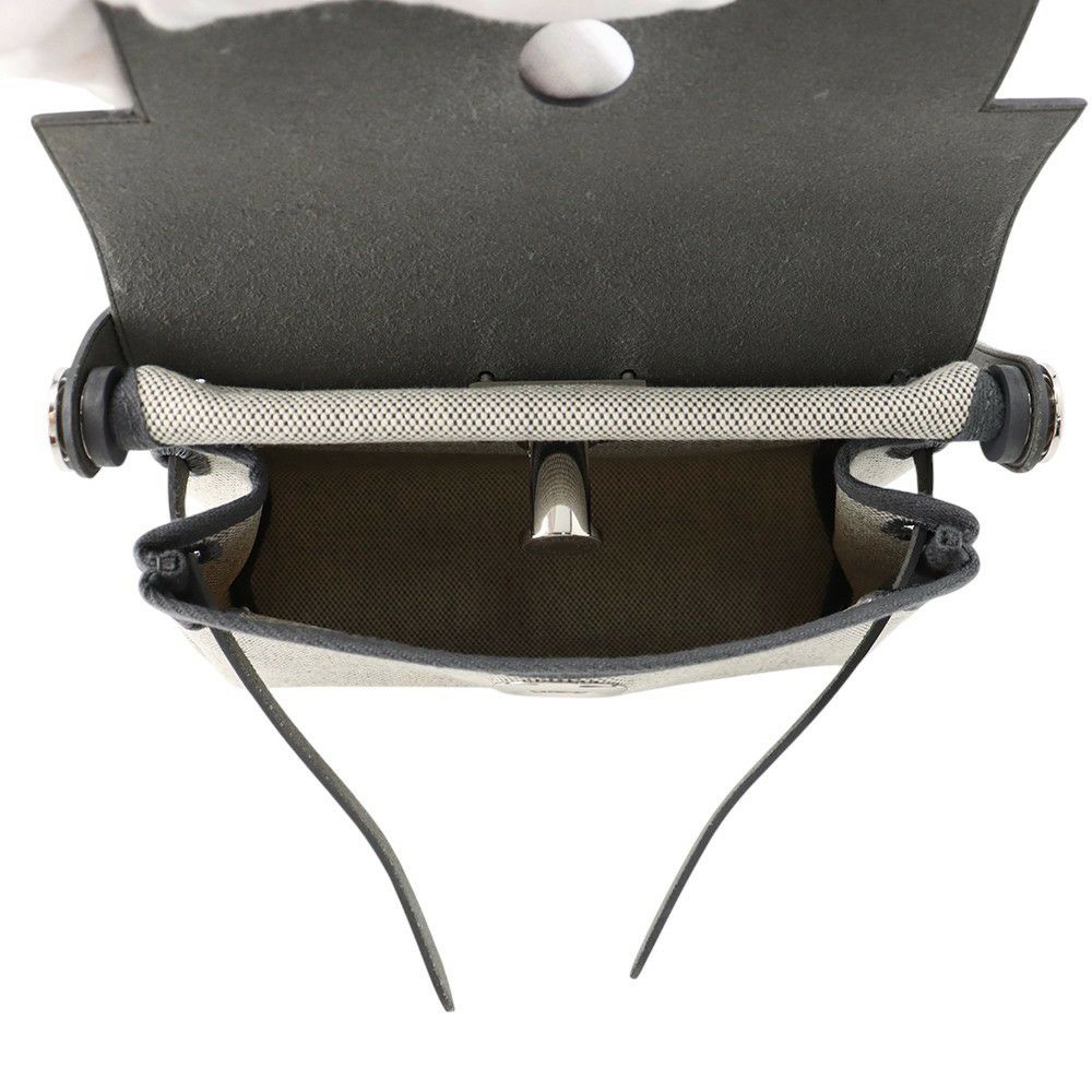 エルメス ショルダーバッグ エールバッグジップ ミニ アルドワーズ/エクリュ/シルバー金具 トワルミリタリー/ヴァッシュハンター K刻印