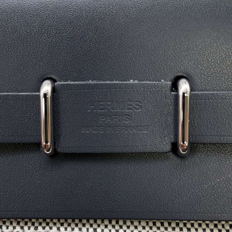 エルメス ショルダーバッグ エールバッグジップ ミニ アルドワーズ/エクリュ/シルバー金具 トワルミリタリー/ヴァッシュハンター K刻印